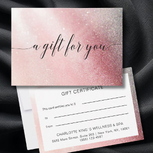 GLITTER BUSINESS CERTIFICATE gift for you