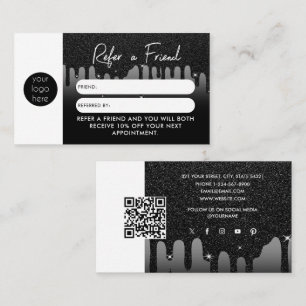 Glitter Business Refer A Friend Referral Card