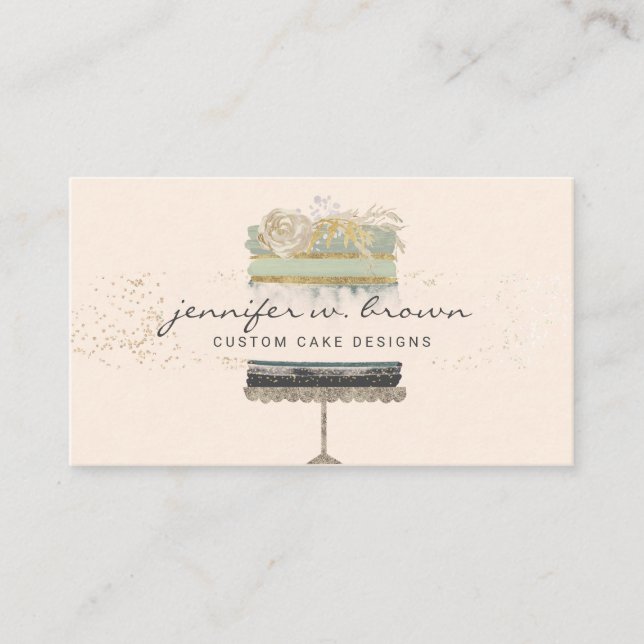 Glitter Cake Business Card (Front)
