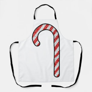 Glitter Candy Cane Apron