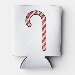Glitter Candy Cane Can Cooler