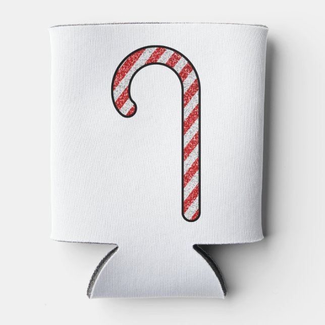 Glitter Candy Cane Can Cooler (Front)