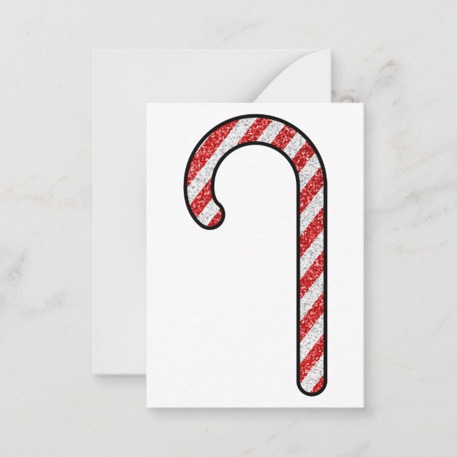 Glitter Candy Cane Card (Front)