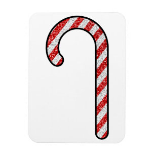 Glitter Candy Cane Magnet