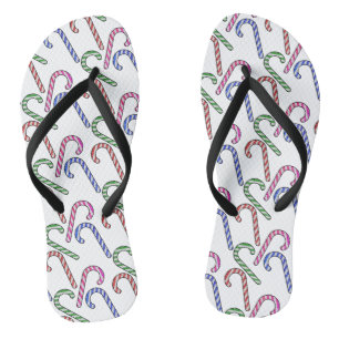 Glitter Candy Cane Pattern Thongs