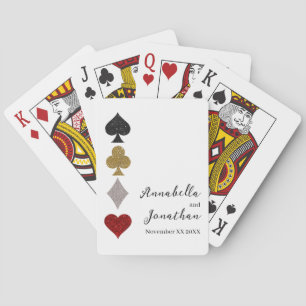 Glitter Card Game Las Vegas Casino Wedding