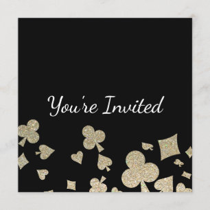 Glitter Casino Birthday Party Invitation