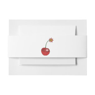 Glitter Cherry Bomb Invitation Belly Band