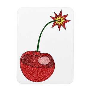 Glitter Cherry Bomb Magnet