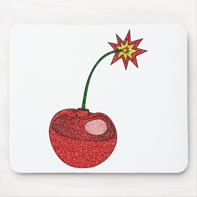 Glitter Cherry Bomb Mouse Pad (Front)