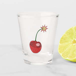 Glitter Cherry Bomb Shot Glass