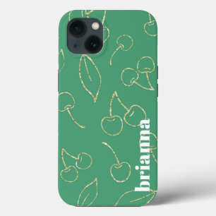 Glitter Cherry Green Case-Mate iPhone Case
