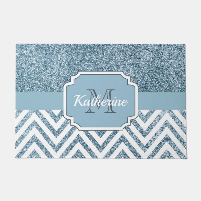 Glitter Chevron Doormat (Front)