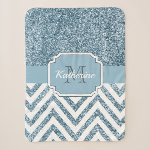Glitter Chevron Sherpa Blanket