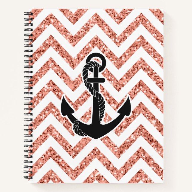 Glitter Chevrons Notebook (Front)