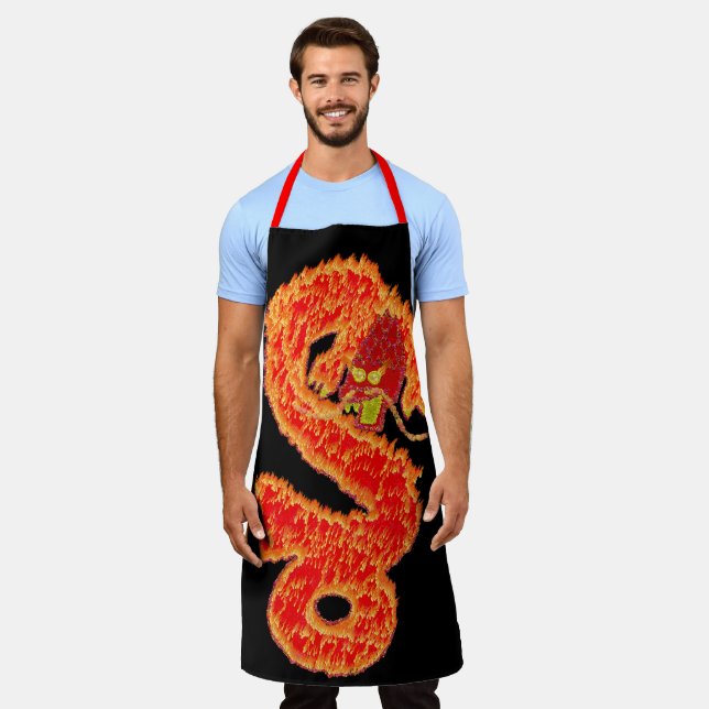 Glitter Chinese Year of the Dragon Apron (Worn)