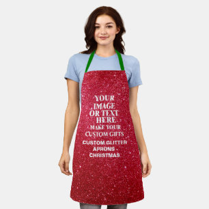 Glitter Christmas Apron - Personalised Holiday 