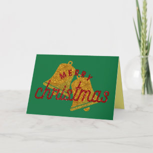 Glitter Christmas Bells Card