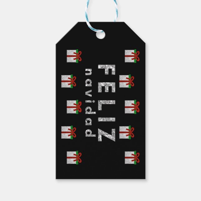 Glitter Christmas Gift Gift Tags (Front)