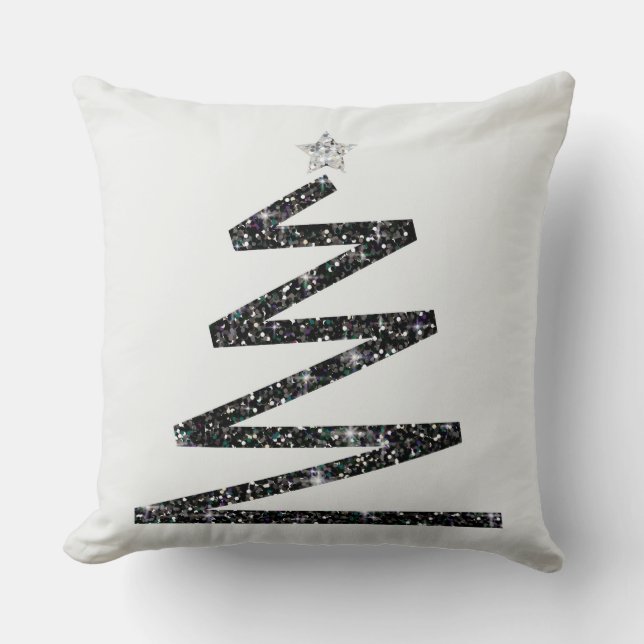 Glitter Christmas tree Cushion (Front)