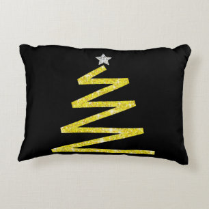 Glitter Christmas tree Decorative Cushion
