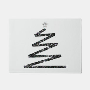 Glitter Christmas tree Doormat