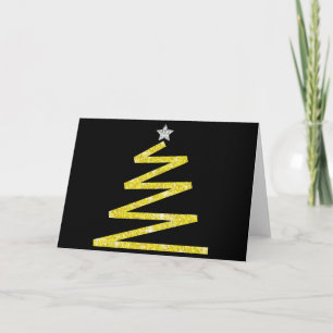 Glitter Christmas tree Holiday Card