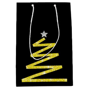 Glitter Christmas tree Medium Gift Bag