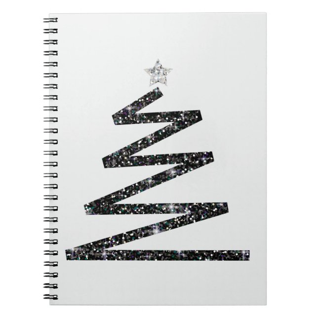 Glitter Christmas tree Notebook (Front)