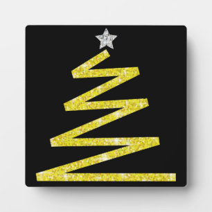 Glitter Christmas tree Plaque