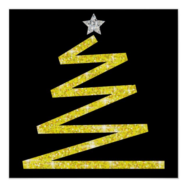 Glitter Christmas tree Poster (Front)
