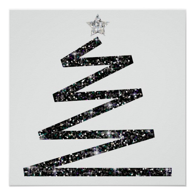 Glitter Christmas tree Poster (Front)
