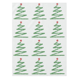 Glitter Christmas tree Tablecloth