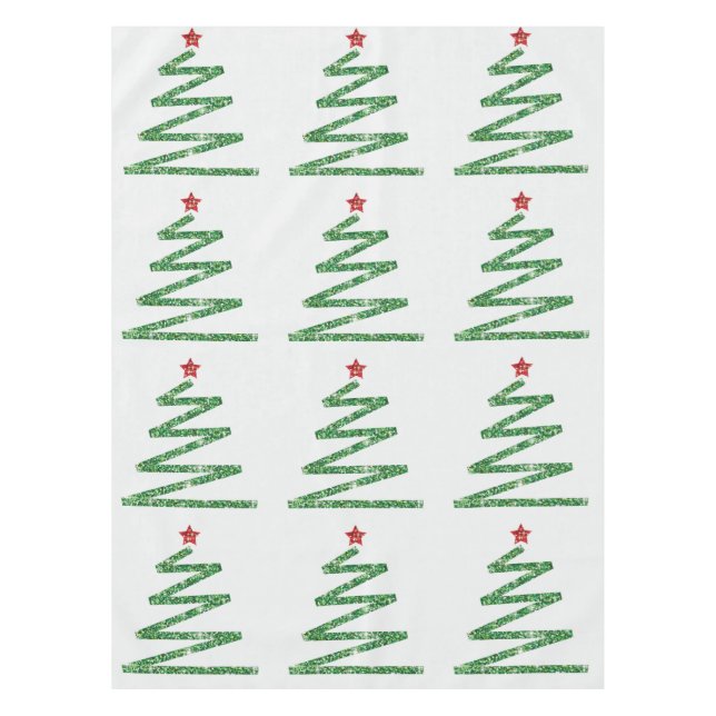Glitter Christmas tree Tablecloth (Front)