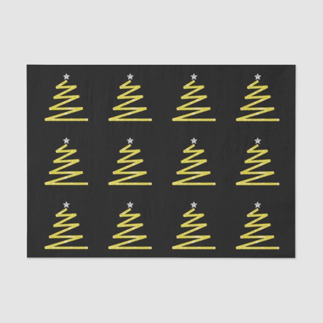 Glitter Christmas tree Tissue Paper (Front)