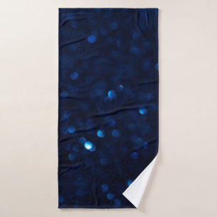 Glitter classic blue lights bath towel