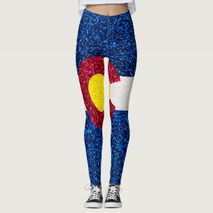 Glitter Colorado flag leggings