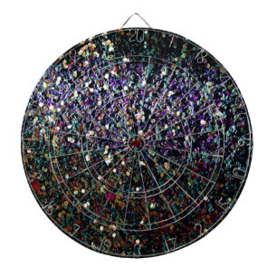 Glitter comet & stars dartboard