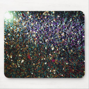 Glitter comet & stars mouse pad