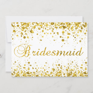 Glitter Confetti Be My Bridesmaid Invitation