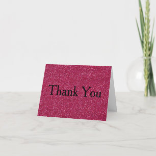 Glitter Confetti Faux Foil Thank You Card