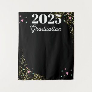 Glitter Confetti Graduation Backdrop Tapestry
