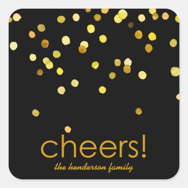 Glitter Confetti Holiday Sticker (Front)