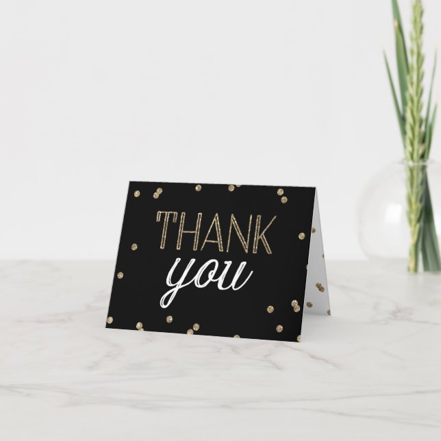 Glitter Confetti Thank You Card (Front)