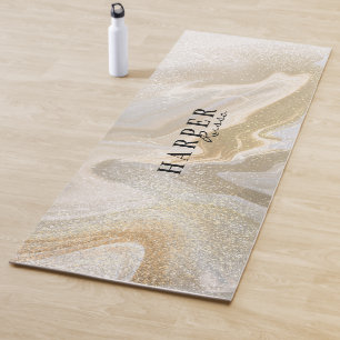 Glitter Custom Name Yoga Mat