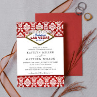 Glitter Damask Las Vegas Wedding Rehearsal Dinner