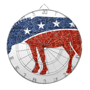 glitter democrat donkey dartboard