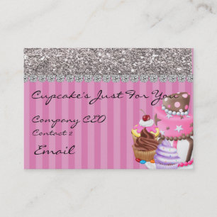 Glitter Design BAKERY  Business Card BLING TOO