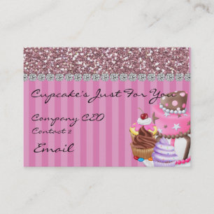 Glitter Design BAKERY  Business Card BLING TOO