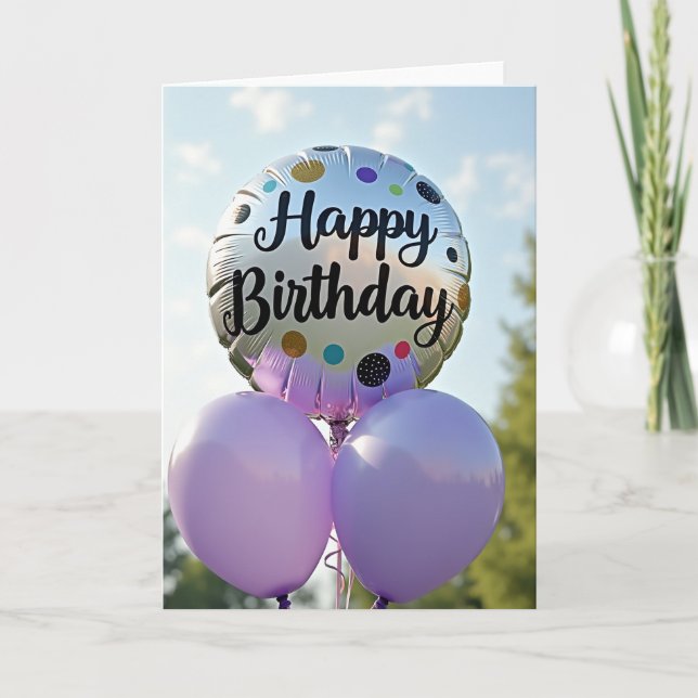 Glitter Dot Birthday Card (Front)